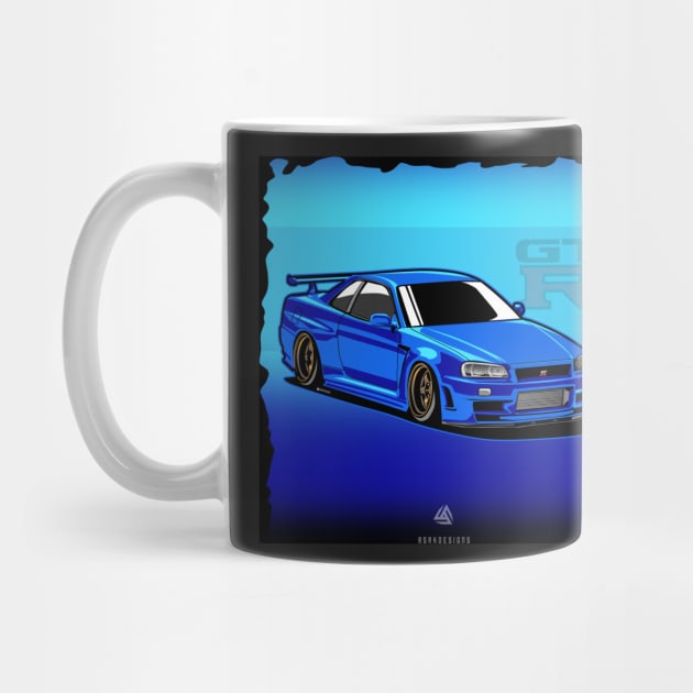 NISSAN skyline r34 gtr godzilla jdm japan paul walker fast and furious by ASAKDESIGNS